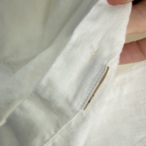 Massimo Dutti Women\'s 100% Linen Button Up Blouse XXL Boho Minimalist Beachy